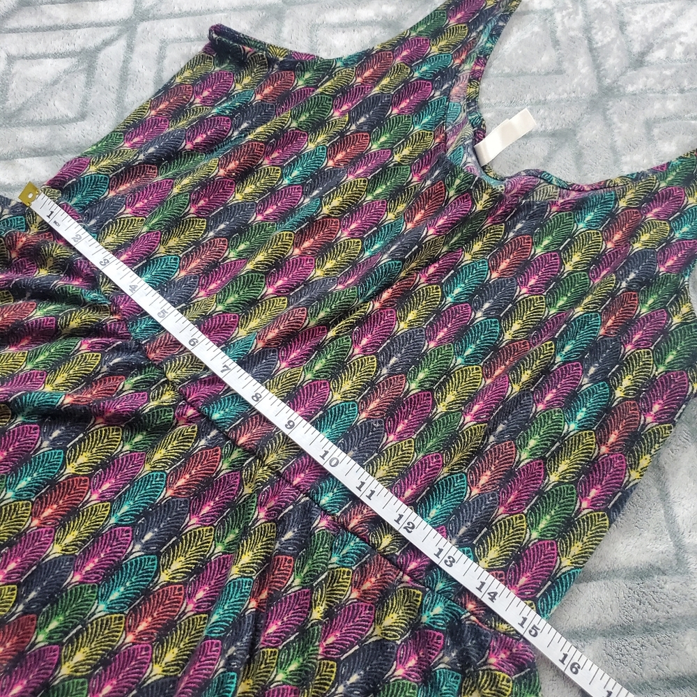 Target Xhilaration multicolored feather print dress Size XL - Picture 5 of 6